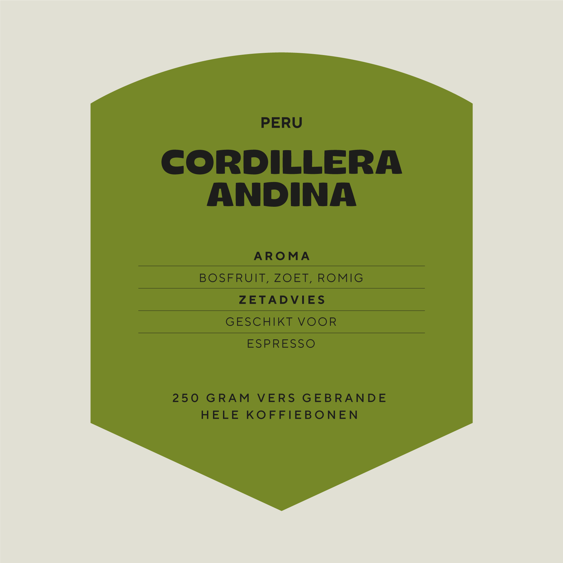 Peru Cordillera Andina koffie